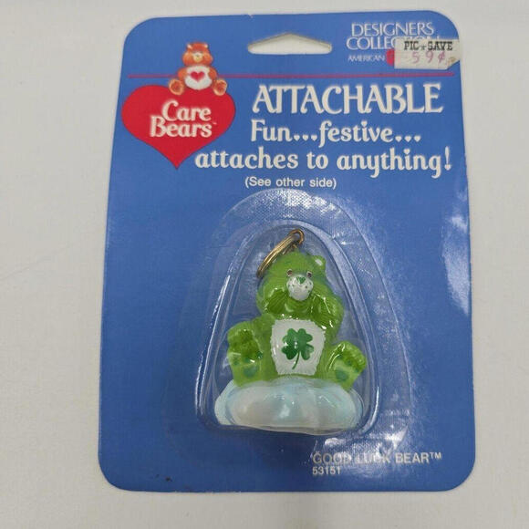 1980's Care Bears Attachable Good‎ Luck Bear - Picture 2 of 7